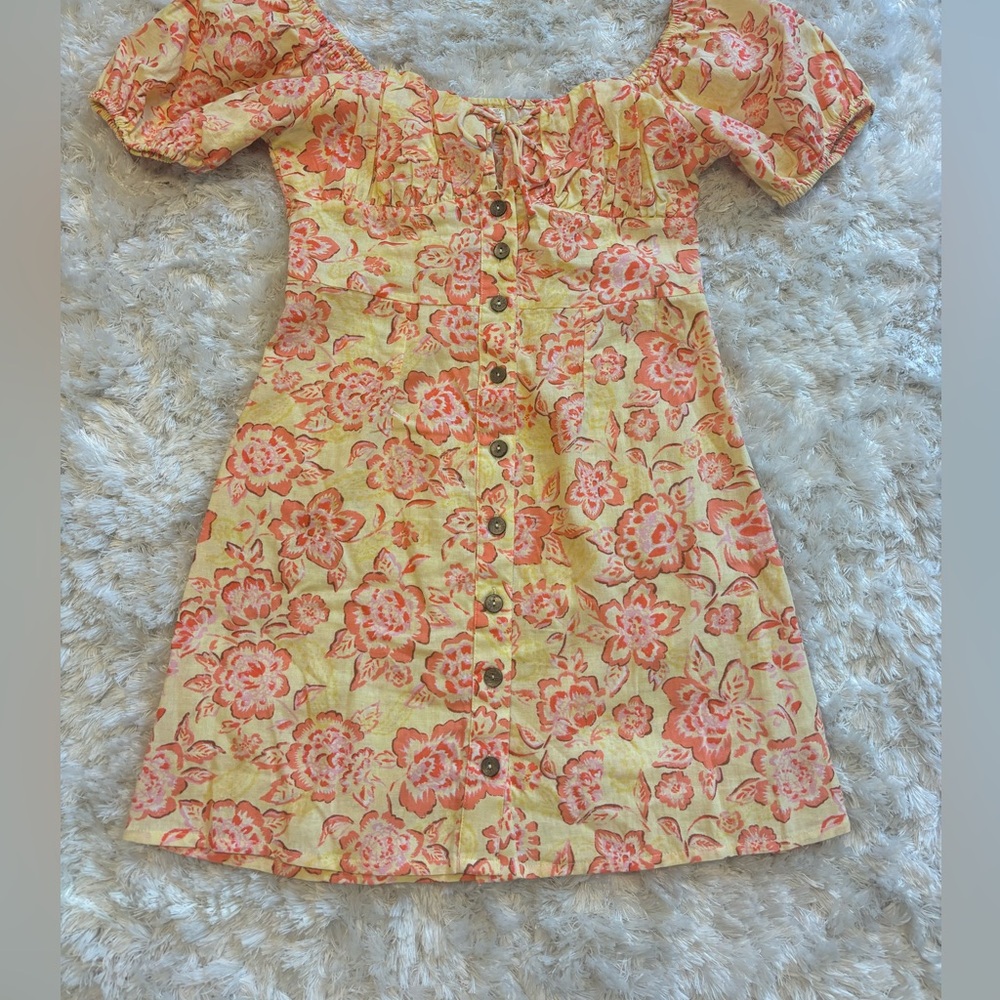 Wrangler Yellow and Pink Floral Kids Dress